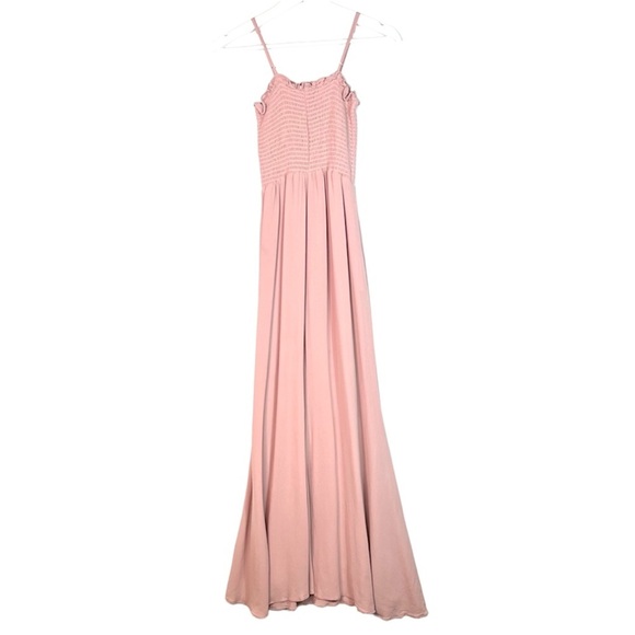 Reformation Ceylon Smocked Top Maxi Dress in Blush Pink Size XS - Picture 6 of 14